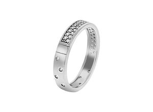 4006046356923 - Fingerring VIVANCE 925 - Sterling Silber rhodiniert Zirkonia Fingerringe Gr 052 (166) Silber 925 (Sterlingsilber) weiß (weiß weiß) Damen Fingerringe