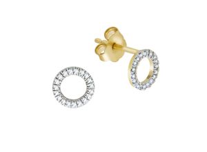 4006046363853 - Paar Ohrstecker VIVANCE 375 Gelbgold zweifarbig Ohrringe Gr ONE-SIZE 006 ct Gold gelb (gelb weiß) Damen Ohrstecker 4006046363853 - Paar Ohrstecker VIVANCE 375 Gelbgold zweifarbig Ohrringe Gr ONE-SIZE 006 ct Gold gelb (gelb weiß) Damen Ohrstecker