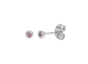 4006046364614 - V Ohrstecker 925 - Sterling Silber Zirkonia pink 03cm Glänzend