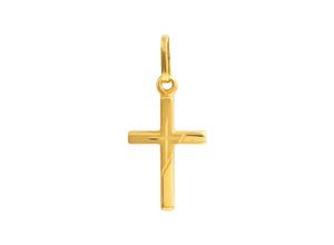 4006046365499 - Kreuz-Anhänger FIRETTI Schmuck Geschenk Gold 333 Halsschmuck Anhänger für Halskette Kreuz Schmuckanhänger Gr Gelbgold 333 025 g gelb (gelbgoldfarben) Damen Anhänger