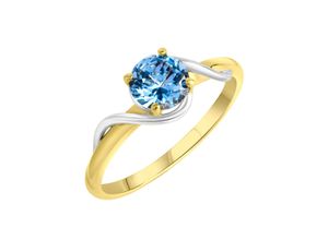 4006046369220 - Fingerring FIRETTI Schmuck Geschenk Silber 925 Silberring blau Fingerringe Gr 52 Silber 925 (Sterlingsilber) 2 mm blau (gelbgoldfarben silberfarben hellblau hellblau) Damen Fingerringe mit Spinell (synth)