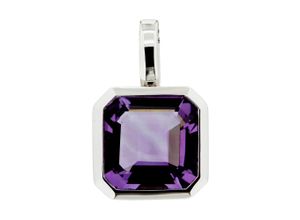 4006046374095 - Ketten-Anhänger 585 Gold mit echtem Amethyst Schmuckanhänger Gr ONE-SIZE Gold 26 g silberfarben (silbergrau lila) Damen Anhänger