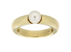 4006046377201 - Orolino Ring 585 - Gelbgold Akoya Zuchtperle weiss Rund