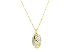 4006046381062 - Fascination by Ellen K Anhänger mit Kette 585 - Gelbgold bicolor Zirkonia