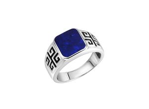 4006046385107 - Fingerring VIVANCE 925 - Sterling Silber rhodiniert Lapislazuli Fingerringe Gr 019 (600) Silber 925 (Sterlingsilber) weiß (weiß blau) Herren Schmuck