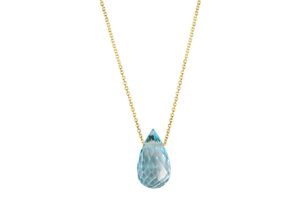 4006046393768 - Kette mit Anhänger CELESTA Halsketten Gr 42 + 3cm Gold Länge 45 cm Breite 60 mm gelb (gelb blau) Damen Ketten mit Anhänger