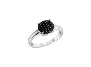 4006046395946 - Silber Ring 925 - Sterling Silber Zirkonia schwarz Glänzend (Größe 058 (185))