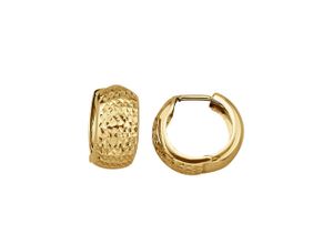 4006046396974 - Paar Creolen FASCINATION BY ELLEN K Gold 375 diamantiert Ohrringe Gr ONE-SIZE Gold gelb Damen Creolen