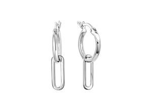 4006046399364 - Paar Creolen VIVANCE 925-Sterling Silber rhodiniert Ohrringe Gr ONE-SIZE Silber 925 (Sterlingsilber) weiß Damen Creolen