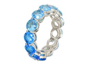 4006046404891 - Fashionbox Ring Messing Zirkonia blau Diamantiert (Größe 050 (159))