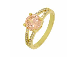 4006046405386 - Fashionbox Ring Messing Zirkonia champagner Diamantiert (Größe 058 (185))