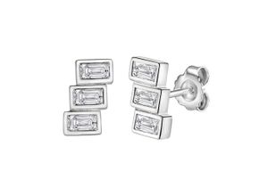 4006046407199 - Paar Ohrstecker VIVANCE 925-Sterling Silber rhodiniert Zirkonia Ohrringe Gr ONE-SIZE Silber 925 (Sterlingsilber) weiß (weiß weiß) Damen Ohrstecker