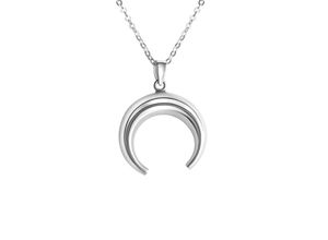 4006046407601 - Kette mit Anhänger VIVANCE 925-Sterling Silber weiss Halsketten Gr 45cm Silber 925 (Sterlingsilber) Länge 45 cm Breite 190 mm weiß Damen Ketten mit Anhänger