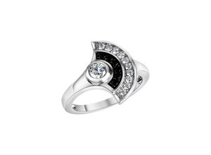 4006046408486 - Fingerring VIVANCE 925-Sterling Silber rhodiniert Zirkonia Fingerringe Gr 054 (172) Silber 925 (Sterlingsilber) weiß (weiß weiß) Damen Fingerringe