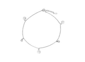 4006046408530 - Fußkette VIVANCE 925-Sterling Silber rhodiniert Zirkonia Fußkettchen Gr 23 + 2cm Silber 925 (Sterlingsilber) weiß Damen