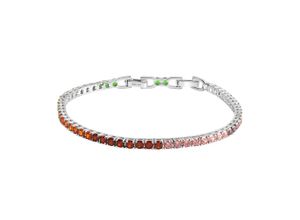 4006046408707 - Armband VIVANCE 925-Sterling Silber rhodiniert Zirkonia Armbänder Gr 18 + 2cm Silber 925 (Sterlingsilber) bunt Damen Armbänder Silber