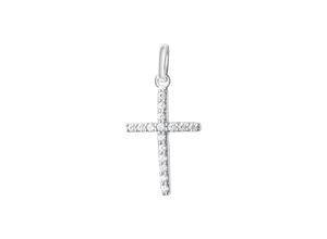 4006046408899 - Ketten-Anhänger VIVANCE 925-Sterling Silber rhodiniert Zirkonia Schmuckanhänger Gr ONE-SIZE Silber 925 (Sterlingsilber) 08 g weiß (weiß weiß) Damen Anhänger