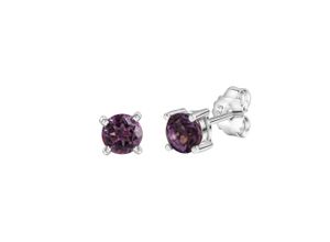 4006046409537 - Paar Ohrstecker VIVANCE 925-Sterling Silber rhodiniert Amethyst Ohrringe Gr ONE-SIZE Silber 925 (Sterlingsilber) weiß (weiß lila) Damen Ohrstecker