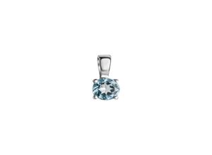 4006046409568 - Ketten-Anhänger VIVANCE 925 - Sterling Silber rhodiniert Blautopas Schmuckanhänger Gr ONE-SIZE Silber 925 (Sterlingsilber) 04 g weiß (weiß blau) Damen Anhänger