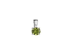 4006046409582 - Ketten-Anhänger VIVANCE 925-Sterling Silber rhodiniert Peridot Schmuckanhänger Gr ONE-SIZE Silber 925 (Sterlingsilber) 04 g weiß (weiß grün) Damen Anhänger