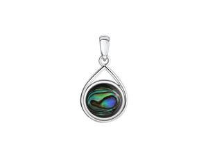 4006046409919 - V Anhänger 925 - Sterling Silber Abalone blau 23cm Glänzend