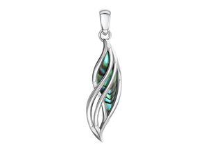 4006046409933 - V Anhänger 925 - Sterling Silber Abalone bunt 35cm Glänzend