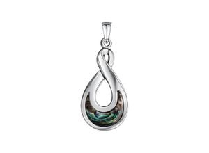 4006046409957 - Ketten-Anhänger VIVANCE 925-Sterling Silber rhodiniert Abalone Schmuckanhänger Gr ONE-SIZE Silber 925 (Sterlingsilber) 34 g bunt (bunt bunt) Damen Anhänger