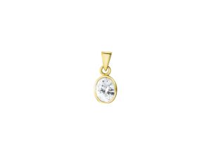 4006046411639 - Ketten-Anhänger VIVANCE 375 - Gelbgold Zirkonia Schmuckanhänger Gr ONE-SIZE Gold 04 g gelb Damen Anhänger