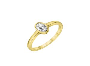 4006046411660 - Fingerring VIVANCE 375 - Gelbgold Zirkonia Fingerringe Gr 056 (178) Gold gelb (gelb weiß) Damen Fingerringe