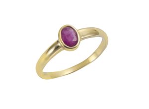 4006046411783 - Fingerring VIVANCE 585 - Gelbgold glanz Rubin Fingerringe Gr 056 (178) Gold gelb (gelb rot) Damen Fingerringe