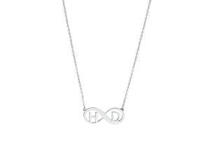 4006046412186 - Kette mit Anhänger VIVANCE 925 - Sterling Silber rhodiniert Infinity Halsketten Gr 45 + 3cm Silber 925 (Sterlingsilber) Länge 48 cm Breite 300 mm weiß Damen Ketten mit Anhänger