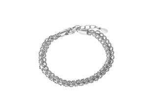 4006046413732 - Armband VIVANCE 925 - Sterling Silber rhodiniert Kugelkette Armbänder Gr 195cm Silber 925 (Sterlingsilber) weiß Damen Armbänder Silber