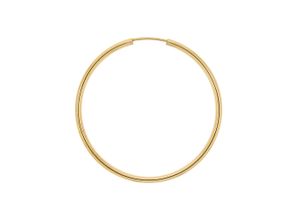 4006046414142 - Paar Creolen VIVANCE 585 - Gelbgold glanz 40 mm Ohrringe Gr ONE-SIZE Gold gelb Damen Creolen