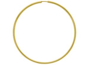 4006046414166 - Paar Creolen VIVANCE 585 - Gelbgold glanz 60 mm Ohrringe Gr ONE-SIZE Gold gelb Damen Creolen