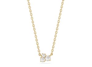 4006046416689 - Collierkettchen DIAM ADDICT 585 Gelbgold mit im Labor gezüchteten Diamanten Halsketten Gr 42 + 3cm 016 ct Gold Länge 45 cm Breite 60 mm gelb Damen