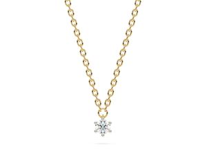 4006046416856 - Kette mit Anhänger DIAM ADDICT 585 Gelbgold im Labor gezüchtetem Diamanten Halsketten Gr 42 + 3cm 010 ct Gold Länge 45 cm Breite 40 mm gelb Damen