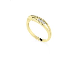 4006046419284 - Fingerring 585 - Gelbgold Brillant Fingerringe Gr 054 (172) 010 ct SI = kleine Einschlüsse Gold gelb (gelb weiß) Damen Fingerringe