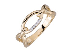 4006046419345 - Fingerring 585 - Gelbgold Brillant Fingerringe Gr 056 (178) 0025 ct SI = kleine Einschlüsse Gold gelb (gelb weiß) Damen Fingerringe