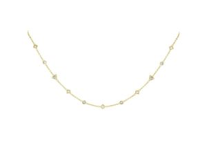 4006046421553 - cai Halskette Choker 925 Silber vergoldet mit Zirkonia 925 - Sterling Silber 32+5cm Glänzend