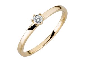 4006046422314 - Fingerring 585 - Gelbgold 1 Brill 010 ct Fingerringe Gr 060 (191) 010 ct SI = kleine Einschlüsse Gold gelb Damen Fingerringe