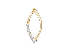 4006046425391 - Ketten-Anhänger FASCINATION BY ELLEN K 375 - Gelbgold bicolor Zirkonia Schmuckanhänger Gr ONE-SIZE Gold 14 g bunt (mehrfarbig) Damen