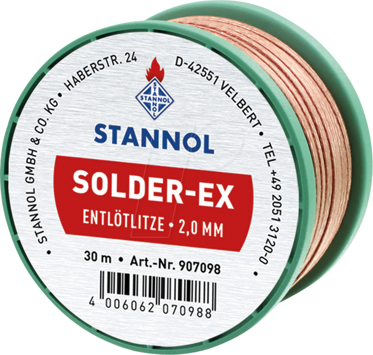 4006062070988 - ELL STA 20 30 - Entlötlitze Solder-Ex Kupfer 30 m x 20 mm