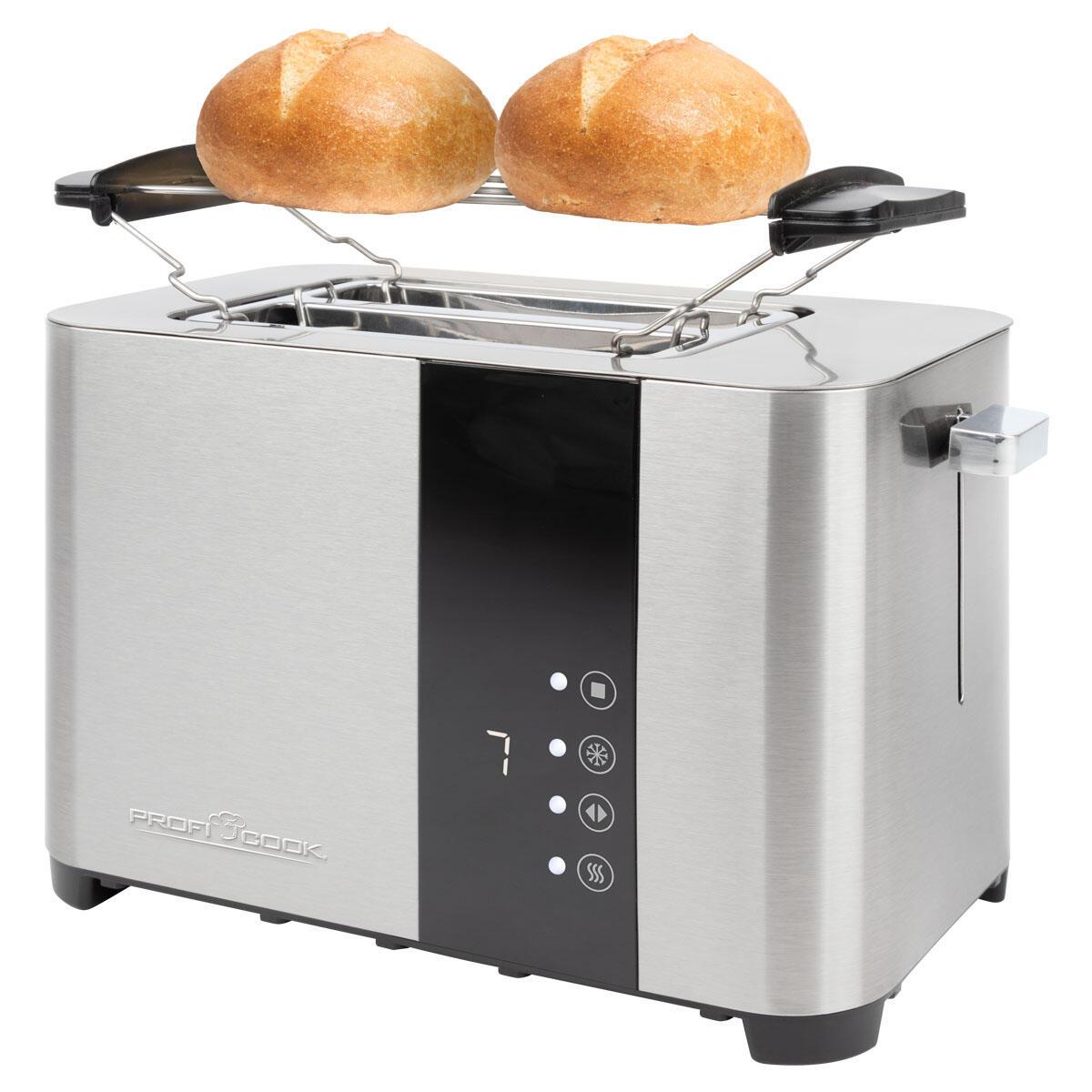 4006160125016 - Profi Cook PC-TA 1250 Toaster mit Brötchenaufsatz Edelstahl