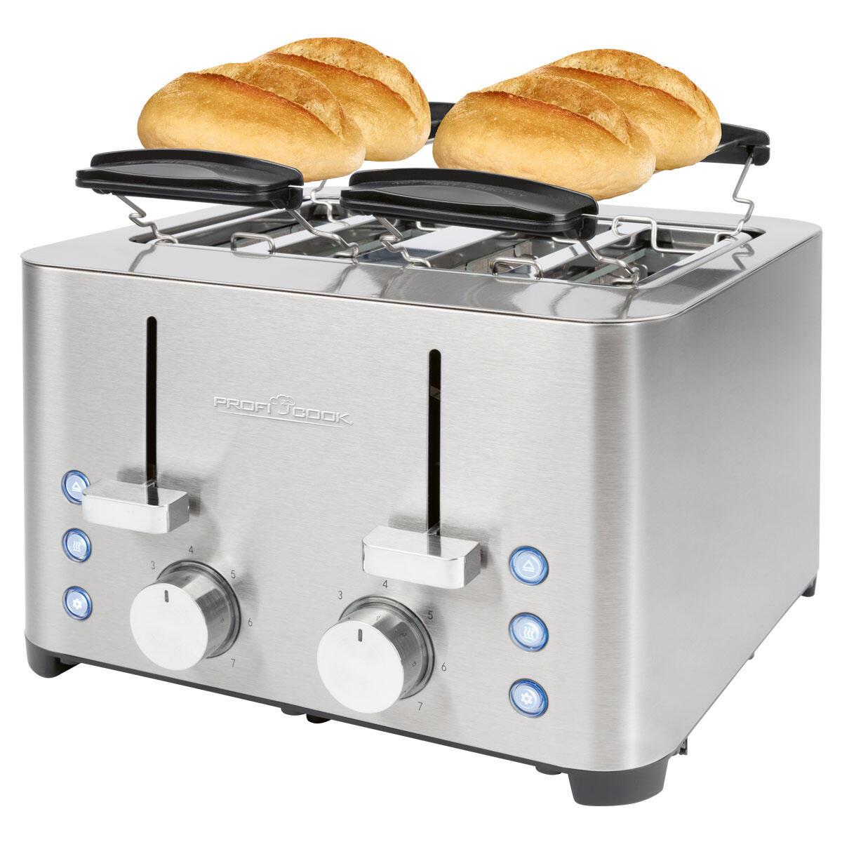 4006160125207 - Profi Cook PC-TA 1252 Toaster mit Brötchenaufsatz Edelstahl