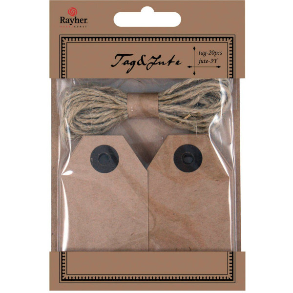 4006166112577 - Geschenkanhänger Tags and Jute 20 St 4006166112577 20 S