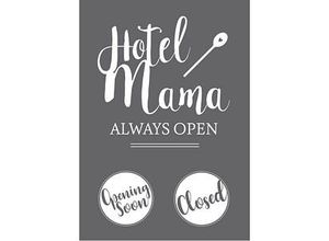 4006166308840 - Siebdruckschablone Hotel Mama grau