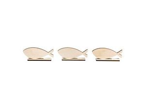 4006166481444 - Bastelholz beige Fische zum Stellen 6 St