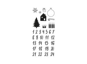 4006166812170 - Clear Stempel-Set Adventskalenderzahlen + Weihnachtsmotive
