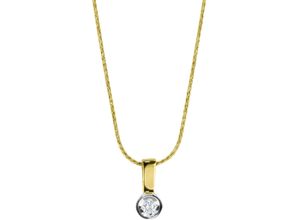 4006175451414 - MONCARA Damen Kette mit Anhänger 375er Gelbgold 1 Diamant ca 004 Karat gold