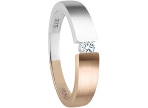 4006175460324 - MONCARA Damen Ring 375er Weiß-  Roségold mit Diamant ca 008 ct silber 56